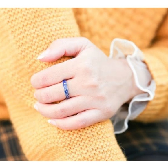 Van Gogh Starry Night Rings (2) - Picture 6 of 6